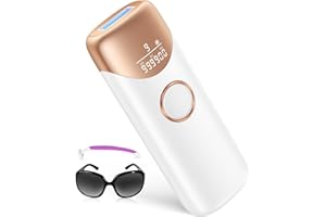 PRETTIVO IPL Geräte Haarentfernung Laser mit Kühlfunktion, 999.900 Lichtimpulse, 9 Energiestufen, 600NM Rote Lichtwelle, Effiziente Haarentfernung für Gesicht, Achseln, Beine & Körper