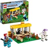 LEGO Minecraft At Ahırı 21171 Yapım Seti; &Ccedil;ocuklar i&ccedil;in Eğlenceli Minecraft &Ccedil;iftlik Oyuncağı, İskelet S&uuml;vari i&ccedil;erir (241 Par&ccedil;