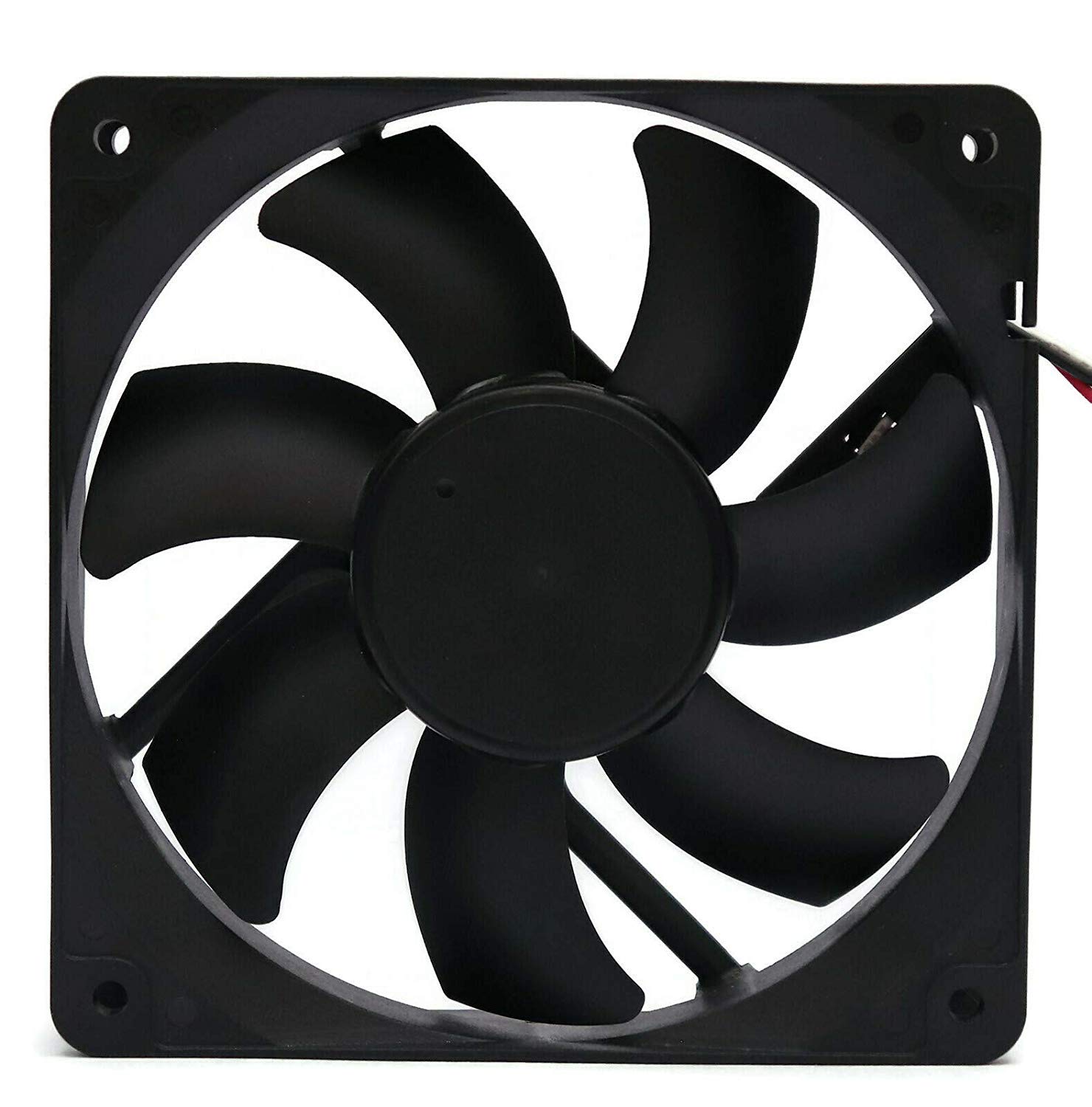 Electronic Spices DC 12V 4.75 INCH Cooling Fan for PC Case, CPU Cooler Radiator (Black) (4.75 inch fan)
