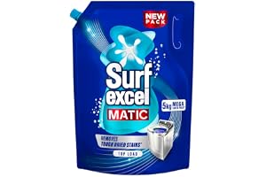 Surf Excel Matic Liquid Detergent 5 kg for Top Load | Removes tough Stains in 1st wash | Superior Fragrance | ...