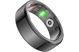 ASHATA Inteligentny pierścień Fitness Tracker, IP68 Wodoodporny, Poręczny NFC Inteligentny pierścień Śledzenie Snu Monitor Temperatury Ciała Krokomierz Pierścień śledzący Stronę Ebooka