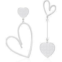 Orecchini piercing cuore verde in acciaio ipoallergenico Brand Gioielli