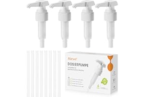 Aieve 4 szt. pompa dozująca kompatybilna z Best B. Nutrition Vital Drink, zapasowa pompa syropowa do syropu zbiorczego bez cukru, butelka 1000 ml, dozownik syropu z 8 wężami (nie nadaje się do butelek