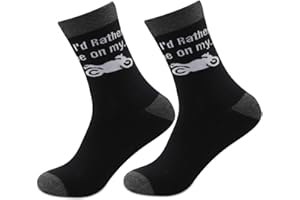 BNQL Motorcycle Socks 2 Pairs I'd Rather be on My Motorbike Socks Funny Motorcycle Gifts for Motorcycle Riders Biker (2 Pairs I'd Rather be on My Motorbike Socks)
