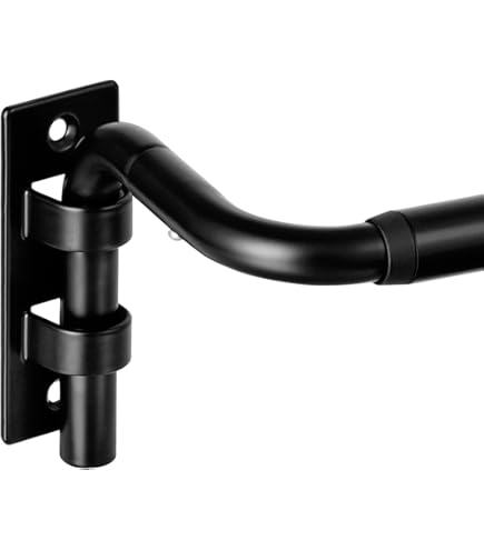 InCasa Bastone Per Tende Rettangolare 31x12 Mm - Lunghezza 140 Cm, Acciaio Satinato, Set Completo Con Supporti, Anelli E Finali, Made In Italy