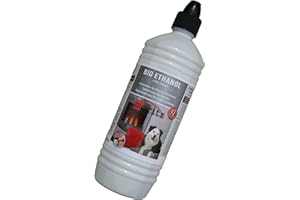 Moritz 1000 ml de bioetanol >95% – 96,6% de alcohol premium para chimeneas de etanol de gel, antorchas de bambú, combustión sin residuos de materias primas renovables