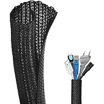 Guaina Intrecciata Per Cavi Autoavvolgente - 13mm X 3m, Nero - Per Organizzare Cavi Casa, Ufficio, Auto - Foto 6