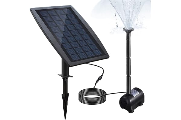 Anself Solvattenpump, 9 V 2,5 W solkraftspanel pump landskap pool trädgård fontäner pluggbar solkraft fontän vattenpump