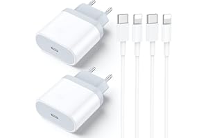 TORTOISE LOOK Caricatore Rapido per iPhone, 2-Pack Caricabatterie USB C 20W con Cavo da 2M Alimentazione Presa Carica Muro Ricarica Spina Compatibile con iPhone 14/14 Pro/14 Pro Max/14 Plus/13/12/11/XS/XR/8/iPad
