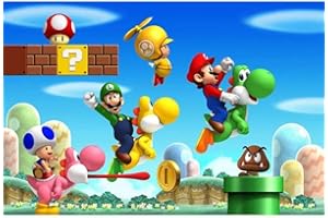 HUANNY Kit de peinture diamant 5D à faire soi-même pour adultes et enfants, peinture à strass ronds avec strass, point de croix, art diamant et (30,5 x 40,6 cm) (Super Mario 4)