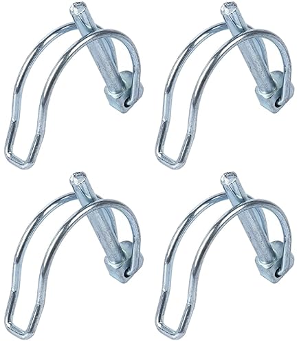 PATIKIL 4 Pcs Shaft Locking Pins - 3/8x2 Inch Safety Coupler Pins With Ear For Tractor Trailer