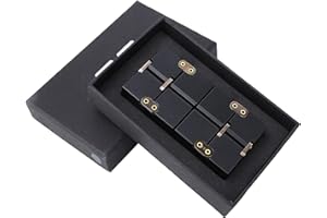 SALALIS Ręczna Zabawka Fidget ze Stopu Aluminium, Zabawka z Nieskończoną Kostką, Zabawka Dekompresyjna Magic Infinite Flip Cube, Zabawka z Kostką Dekompresyjną (czarna)(Czarny)