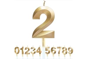 Numéro d'anniversaire bougies forme 3D bougies de gâteau d'anniversaire paillettes d'or bougies d'anniversaire décoration décorative pour anniversaire anniversaire fête de mariage