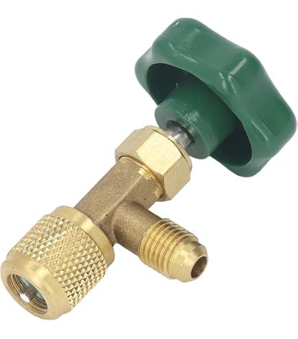 Aupoko R1234YF Dosenhahn Mit R134A Adapter – 1/2 Zoll ACME Auf 1/4 Zoll SAE, Selbstdichtend, Messing