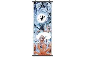 CBOSNF One Piece Scroll Poster Luffy Poster de One Piece Poster con Stampe Artistiche, su Tela, con Personaggi One Piece 25x 70 cm