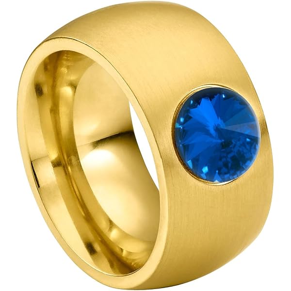 Heideman Damen Ring Coma – Gelbgold Ring Mit Swarovski Stein | Vergoldeter Edelstahl | Elegantes Schmuckstück