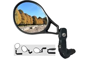 Hafny NEW Bar End Bike Mirror, HD Automotive Grade Glass Lens, Large Surface, Shatterproof, Multi-Angle Adjustable, E-Bike Mirrors, HF-M901LS-FR08