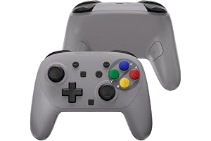 eXtremeRate DIY-Ersatz Full Gehäuse & Buttons Set für Switch 2 Pro Controller, Austauschbar Faceplate/Back Shell/Joysticks/Tasten Zubehör für Nintendo Switch 2 pro Controller-Classic SNES EU Stil