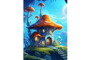 DIUJHUUY 5D Diamond Painting Kits,Digital Painting Kits-DIY Cartoon Animated Landscape Theme Full Rhinestone Art Picture,Craft Supplies for Kids and Adults,Perfect Home Wall Decor Gift - 30x40cm