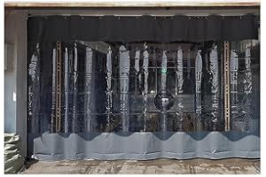 AMSXNOO Extérieur Panneau Latéral Tente, Rideau en Vinyle avec Oeillets, PVC Toute Épreuve Bâche Imperméable, Résistant Aux Intempéries Rideau Terrasse, pour Pergola Porche Terrasse Jardin