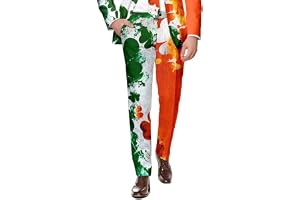 Generiska fritidsbyxor för män, kostymbyxor för St. Patrick's Day, festlig stil, kontinuerligt tryckt fyrbladsbyxor