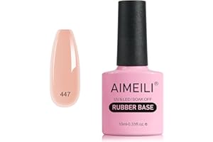 ‎AIMEILI AIMEILI Rubber Base Gel Soak Off UV LED Rubber Base Coat Nägel Unterlack Gel Nagellack Maniküre 10ml (447)
