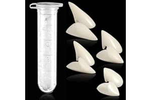 BLEEZM 4 Piezas Dientes de Vampiro, 4 tamaños de dientes y colmillos de vampiro, fiesta de Halloween, cosplay, dientes falsos de vampiro, para fiesta de Halloween, cosplay, disfraz de vampiro