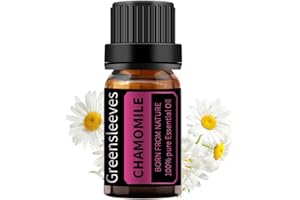 GREENSLEEVES Chamomile Essential Oil 10ml, 100% Pure Organic Chamomile Scent Aromatherapy Diffuser Oils 10ml