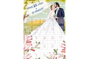 CALENDRIER EVENEMENT Calendrier Mariage 25 Jours avant ou après - Cadeau de Mariage pour le Couple - Cadeau EVJF - Guide Organisation de Mariage (Avant le Mariage Vert)