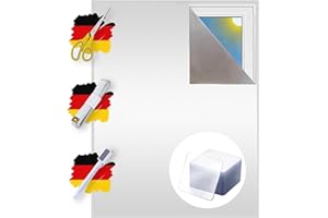 SUNCE24 Tessuto oscurante al metro, protezione dal calore o dal freddo, protezione solare al 100%, pellicola con rivestimento termico per tutte le finestre, colore bianco perla con nastro nano