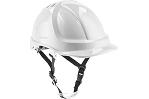 ‎HÖGERT TECHNIK HÖGERT TECHNIK - Schutzhelm, Bauhelm aus ABS, EN 397, Ratschensystem, Belüftung, Kinnriemen, Arbeitshelm für Baustelle & Industrie, Sicherheitshelm verstellbar