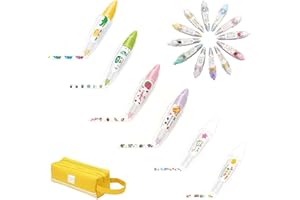 GIENSLRU Penna decorativa tipo stampa animali carini fai-da-te, penna nastro decorazione pizzo fai-da-te, DIY Cute Animals Press Type Decorative Pen, DIY Lace Decoration Tape Pen (G)