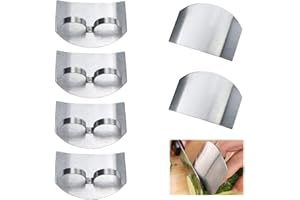 FIBOUND Protège-Doigts en Acier Inoxydable pour Couper, Trancher et Dés, Protège les Doigts - Lot de 6 unités