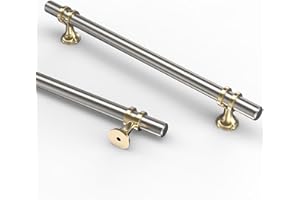 Coinkoly Lot de 10 Poignee de Meuble Cuisine argenté&Doré Poignées Entraxe 160 mm Poignet de Porte Cuisine Poignée Meuble Poignée Cuisine Poignée poignée de chambre à coucher CK-EU0004