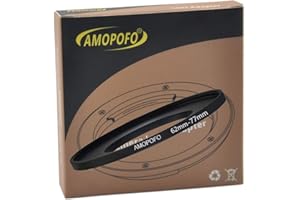 AMOPOFO Bague d'adaptation de filtre Step up - En métal - Pour objectif d'appareil photo - Avec filetage de filtre de 62 mm sur bague de filtre de 77 mm