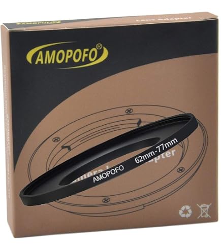 Adattatore Step-Up Per Filtri Fotocamera 72mm A 77mm – In Metallo Nero, Per Obiettivi E Accessori