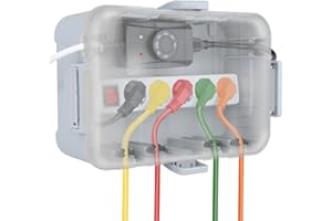 RESTMO Scatola di sicurezza impermeabile extra grande, IP54, per esterni, con coperchio trasparente, resistente alle intemperie, scatola elettrica protettiva, 32 x 22 x 13 cm, Grigio