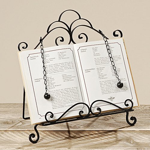 Rustikaler Buchständer Buchstütze Kochbuchhalter Eisen