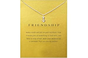 upeilxd Message Card Silver Compass Pendant Necklace Friendship Sun Good Luck Elephant Pendant Butterfly Chain Necklace for Women Girl Gift