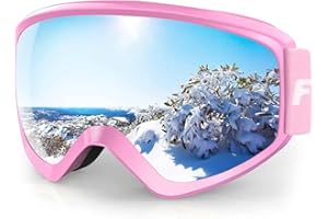 Findway Kids Ski Goggles,Skiing Goggles Snow for Boys Girls Childrens Junior Childs,OTG Over Glasses Anti Fog,100% UV Protection,Helmet Compatible