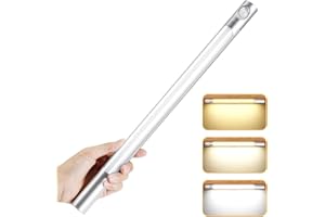 HAOTAO 2500mAh Rechargeable Battery Lights, 40cm Dimmable Motion Sensor Light, Magnetic Led Strip Light Bar, for Reading, Closet, Cabinet, Makeup Mirror, Bedside, Study Light, 3000-6500K, 3 Lighting Modes