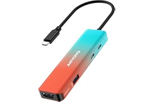 ANYOYO Capture Card für Nintendo Switch, 1080P 60FPS USB/Type-C 3.0 HDMI Video Capture Card mit PD 100W Ladeanschluss, Eingebauter Multifunktions-Hub Kompatibel mit Switch, PS4/5, PC und Mac