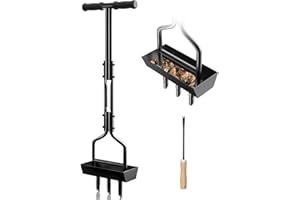 EEIEER Aérateurs de Gazon Manuels, Aérateur de Pelouse Aérateur à Gazon Scarificateur Gazon Manuel Aérateur Gazon Aerateur Pelouse Core Aérateur avec Bac de Rangement et Outils de Jardin