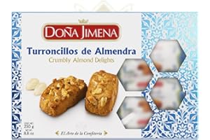 DOÑA JIMENA - Turroncillos Crujientes, Calidad Suprema, Placer al paladar, Para disfrutar, Sabor auténtico, Típico Dulce Navideño, Receta Artesanal, 250g