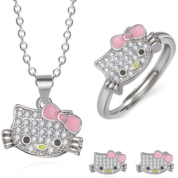 Ensemble De Boucles D'oreilles Hello Kitty Pour Filles - 3 Paires Assorties (Cinnamoroll, My Melody, Hello Kitty)