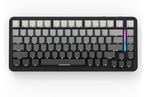 ATTACK SHARK M86 Gasket Mechanical Keyboard, 75% Tri-Mode(BT/2.4G/USB-C) Wireless RGB Gaming Keyboard, Side Engraved Hot Swappable Custom Keyboard, Pre-lubed Linear Switches, 4000mAh(Black Gradient)