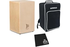 Schlagwerk Cajon Bausatz Bundle (Bundle mit Rucksack & Pad Black)