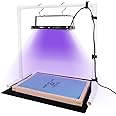 Caydo 50W LED UV Screen Printing Light with Light Stand and Black Fabric, Cable Ties and Instructions for Screen Printing and Cyanotypes