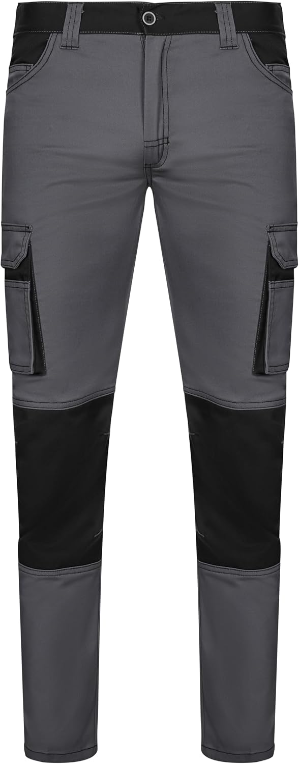VELILLA Pantalón Stretch Bicolor Pantalones de utilidades de Trabajo Unisex Adulto