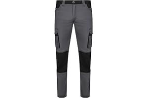 VELILLA Pantalón Stretch Bicolor Pantalones de utilidades de Trabajo Unisex Adulto